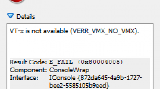 vt-x is not available