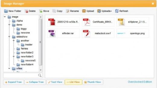opencart image manager