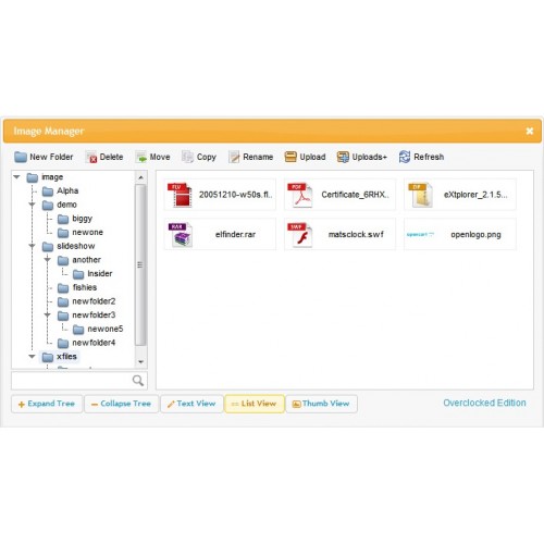 opencart image manager